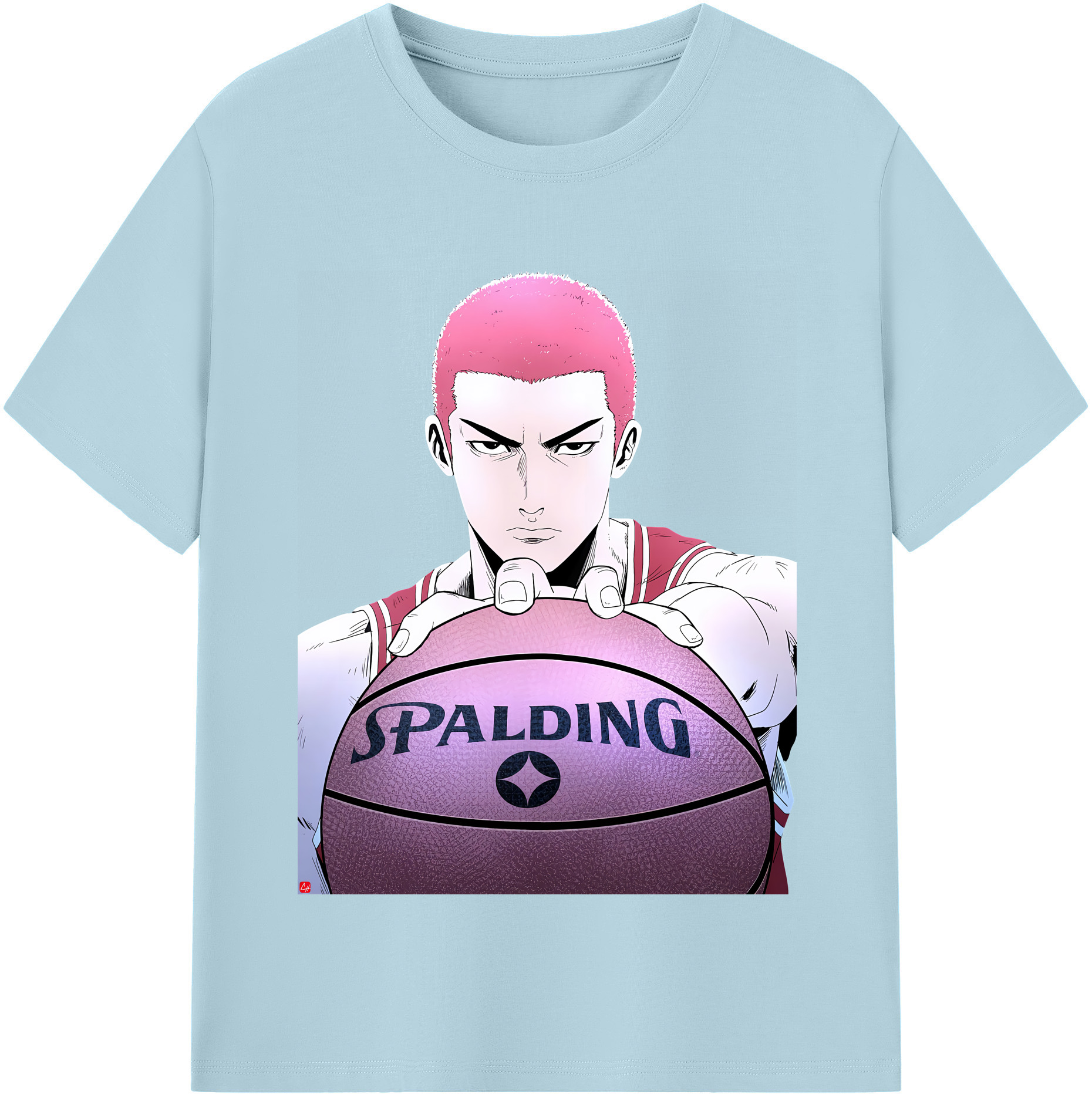 SLAM DUNK／スラムダンク 綿100％半袖Tシャツ（フロントプリント）
